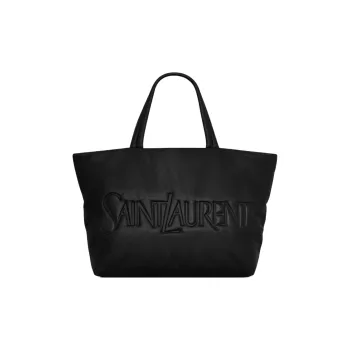 SAINT LAURENT Sheepskin Tote Bag Shopping Bag Shoulder Bag Handbag Regular Men's Black