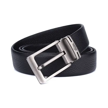Hush Puppies High End Pin Buckle Cow Leather Leather Belts Men's 3.5cm-1