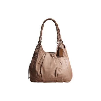COACH Madison Leather Bucket Bag Handbag Shoulder Bag Large Size Women's Milk Tea Beige