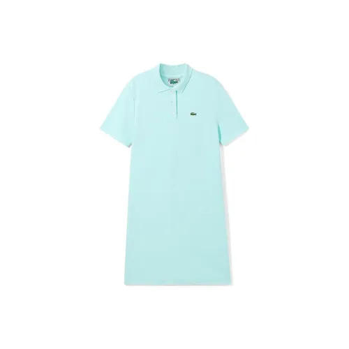 LACOSTE Short-Sleeved Dresses Women's Light Green