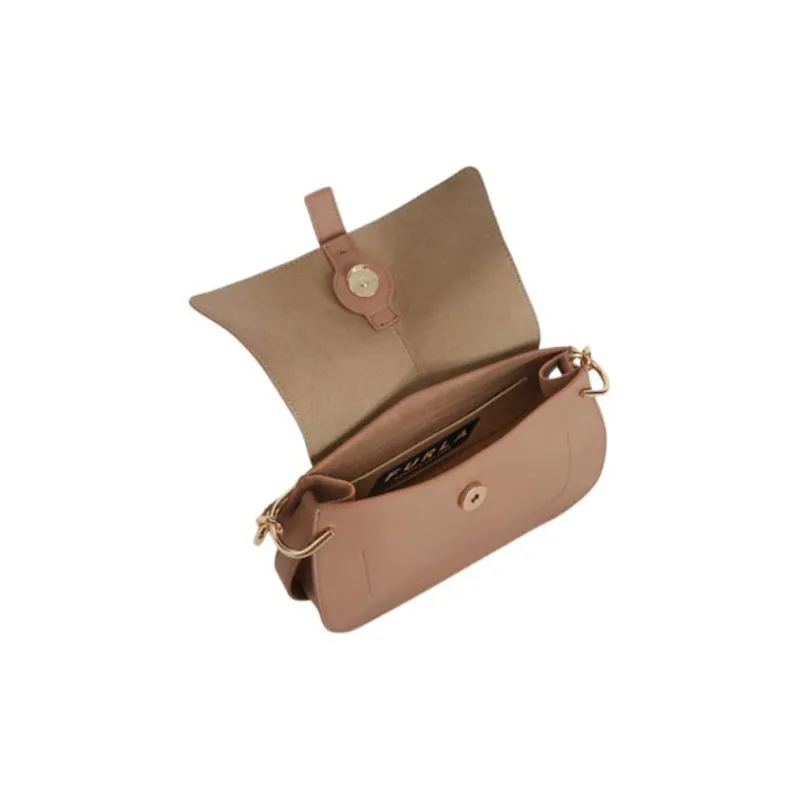 Furla Calfskin Shoulder Bag, Crossbody Bag, Handbag Mini Women's Light Umber-3