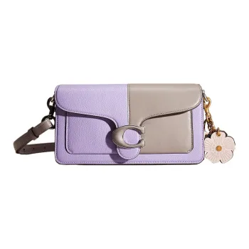 COACH Tabby Leather Messenger Bag Handbags Shoulder Bags Women's Purple/Gray
