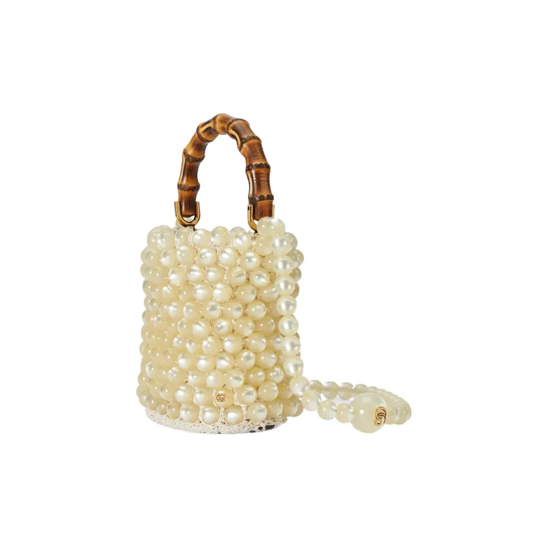 GUCCI Broadway Resin One Shoulder Handbags Small Size Women's White-2
