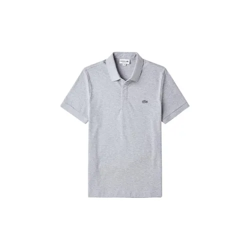 LACOSTE Polo Shirts Men Gray