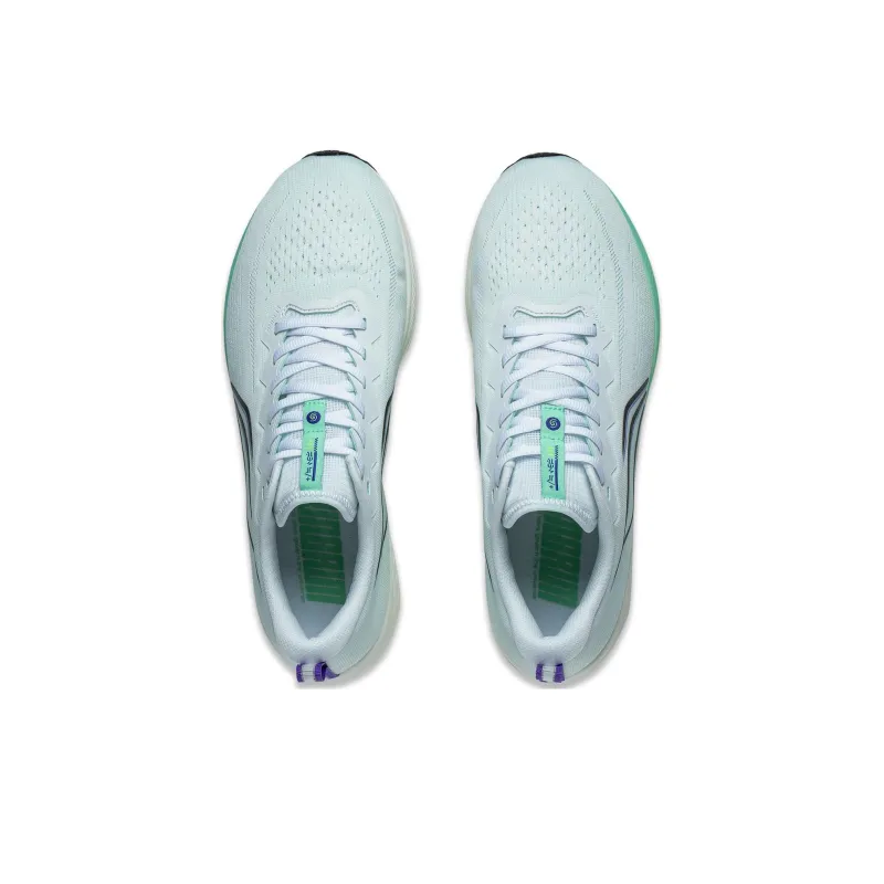 LiNing Red Hare 6 Anti Slip Wear Resistant Low Top Sprint Running Shoes Men's White Neon Green-3