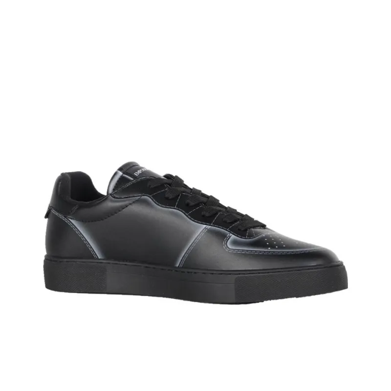 EMPORIO ARMANI Low Top Skateboard Shoes Men's Black-1