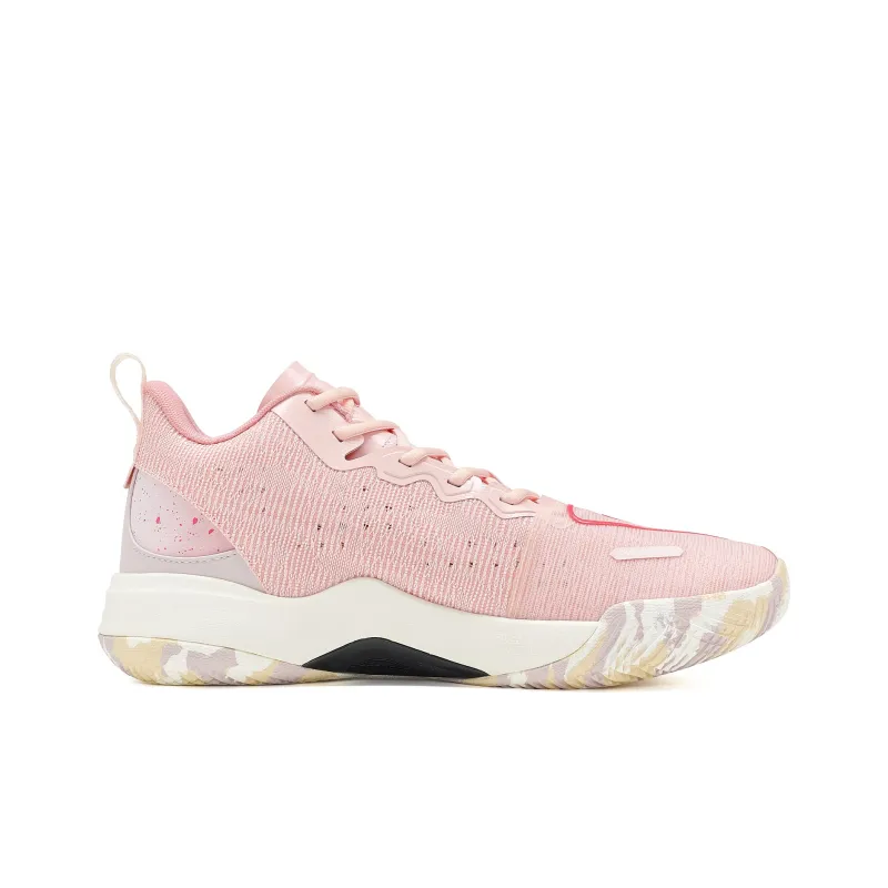 PEAK State Extreme Triangle 2.0 Anti Slip Wear Resistant Mid Top Basketball Shoes Men's Blossom Pink-1