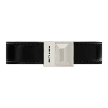 SAINT LAURENT Logo Engraved Stud Bracelet