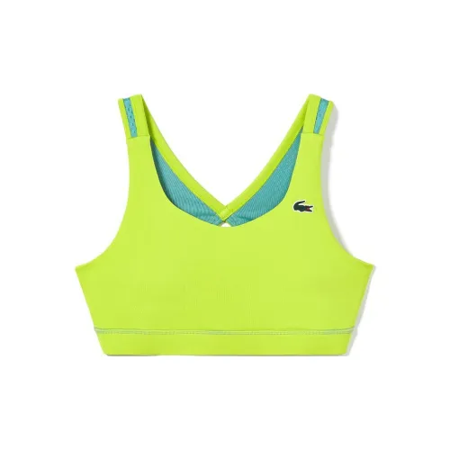 LACOSTE Tank Tops Women's Neon Green