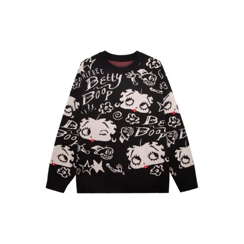 UNIFREE X Betty Boop™ Co-branded Series Knitwear Women's Black