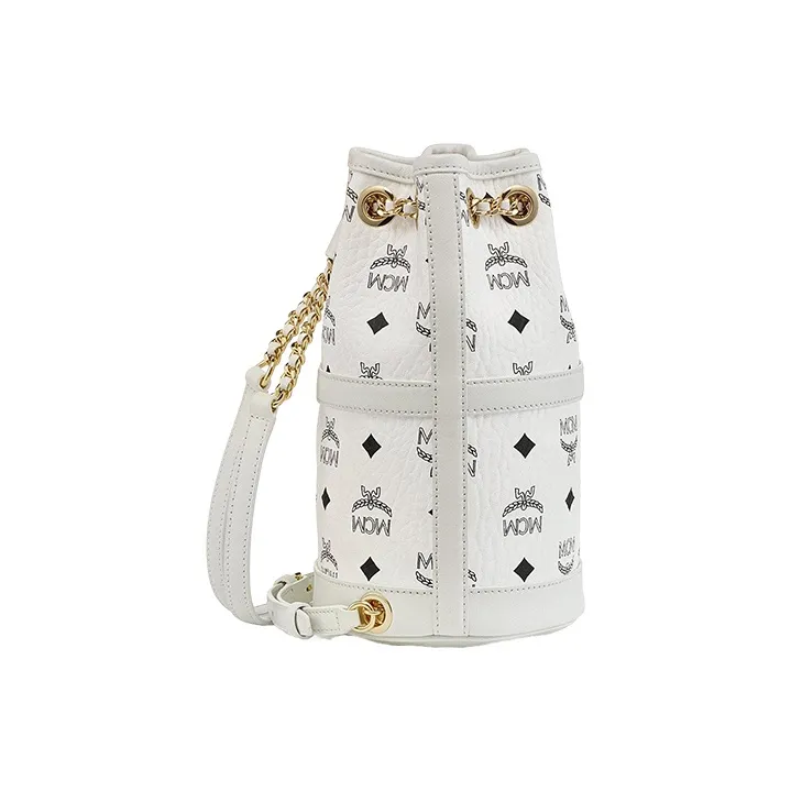 MCM Aren Leather Bucket Bag, Backpack Mini Women's Black-1