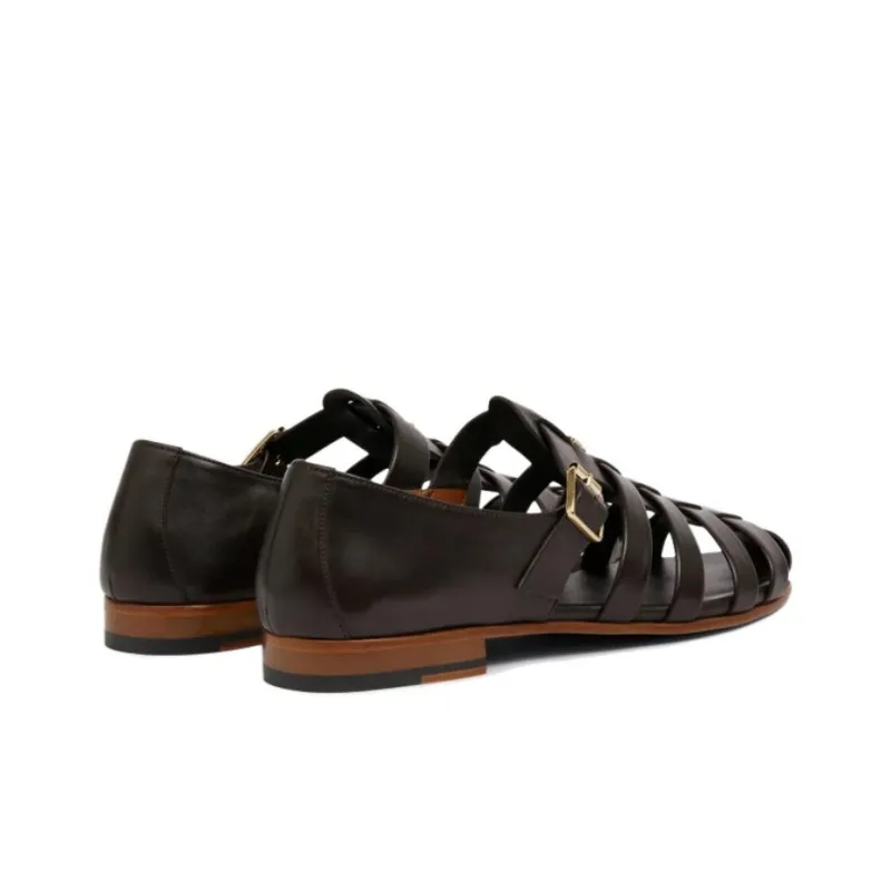 Malone Souliers Roman Sandals Men's Black-4
