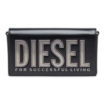 DIESEL Cow Leather Crossbody Bag Shoulder Bag Women's Black