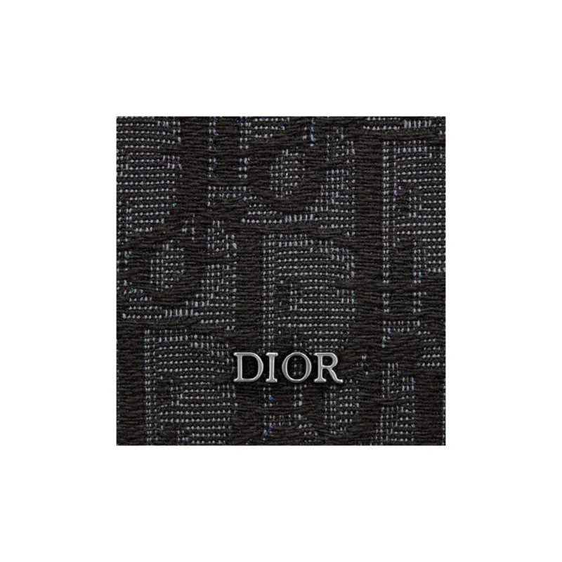 DIOR Fabric Wallets Men's Black-3