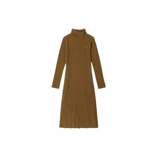 LACOSTE Long-Sleeved Dresses Women's Brown