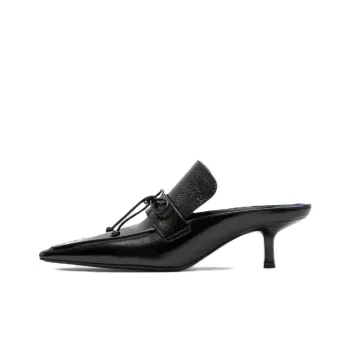 Burberry Bow Kitten-heel Mules