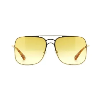 Chloe Metal Aviator Gold Women's Sunglass