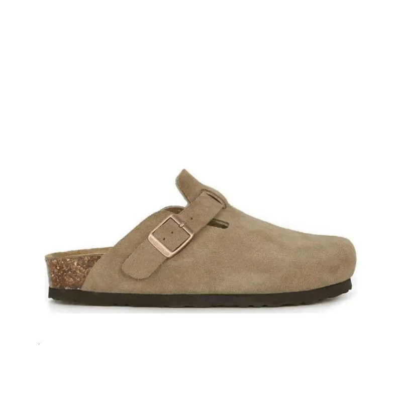 CHRISTINE SHEII Su Yinyin Boken Shoes Wrap-toe Slippers 3cm Women's Sandy Brown-1