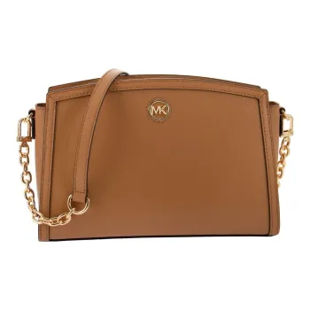 MICHAEL KORS Chantal Cow Leather Messenger Bag Crossbody Bag Shoulder Bag Women's Light Brown