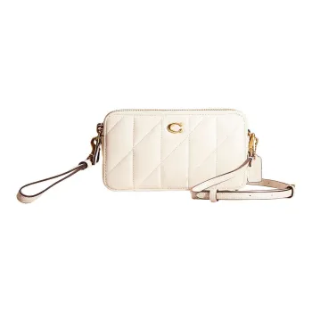 COACH Kira Nappa Leather Camera Bag, Shoulder Bag, Crossbody Bag Small Size Women's White