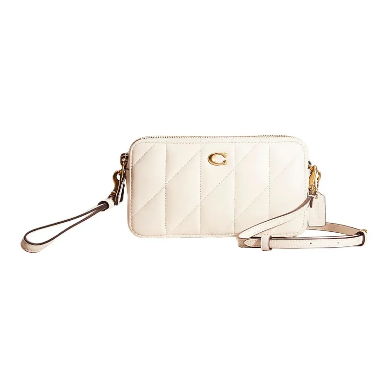 COACH Kira Nappa Leather Camera Bag, Shoulder Bag, Crossbody Bag Small Size Women's White-0
