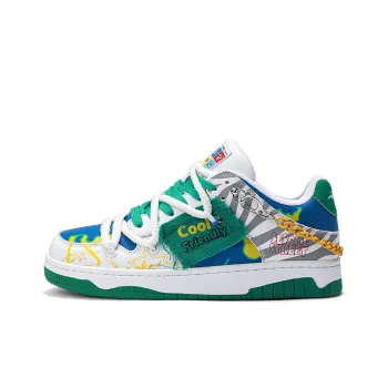 SESAME STREET Skateboard Shoes Unisex Low Top Punk Black/Punk Green/Punk White