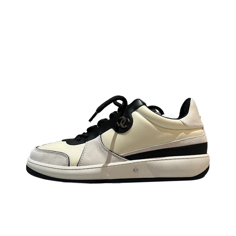 CHANEL Wear-Resistant Low-Top Skateboard Shoes Men's White-0