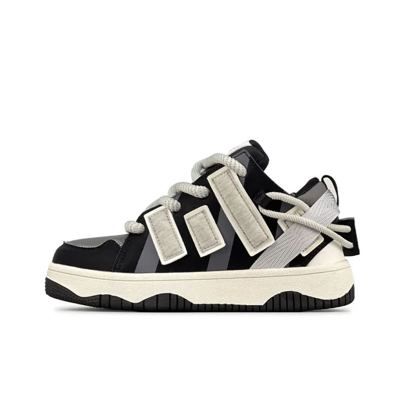OHJC Skateboard Shoes Unisex Low Top Gray/Black Gray-7
