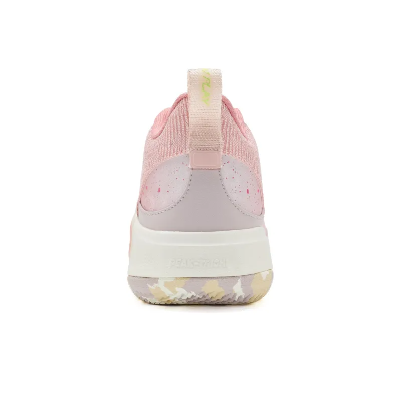 PEAK State Extreme Triangle 2.0 Anti Slip Wear Resistant Mid Top Basketball Shoes Men's Blossom Pink-4