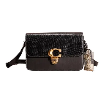 COACH Studio Patent Leather Envelope Bag Portable Crossbody Bag Shoulder Bag Women's Black