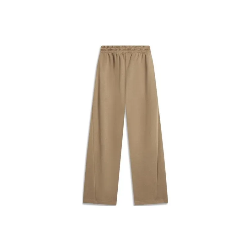 LiNing Sports Life Collection Knitted Sports Pants Women's Light Chestnut Brown-1