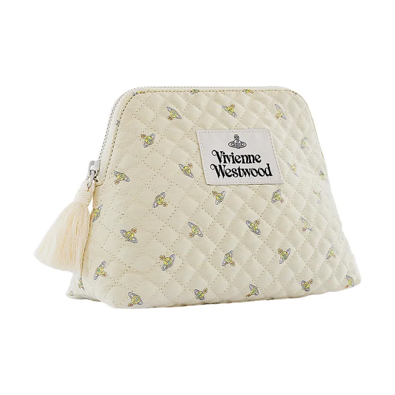 Vivienne Westwood Recycled Polyester With Polyamide Toiletry Bag Small Size Women's White-1