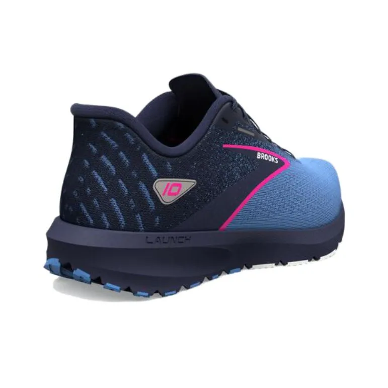 Brooks Launch 10 Cushioning Anti-Slip And Wear-Resistant Low-Top Running Shoes Women's Blue Pink-3
