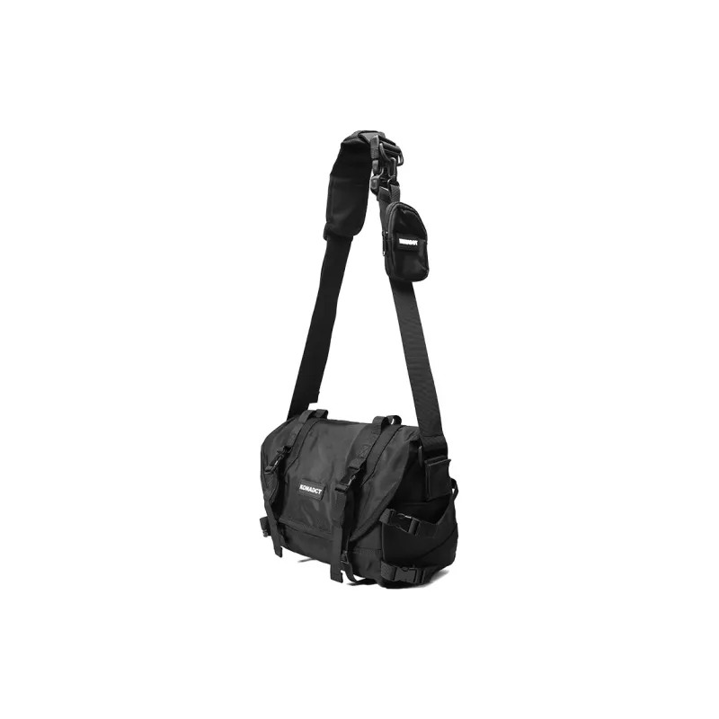 KONADCT Nylon Messenger Bag, Shoulder Bag, Crossbody Bag Regular Unisex Black-6