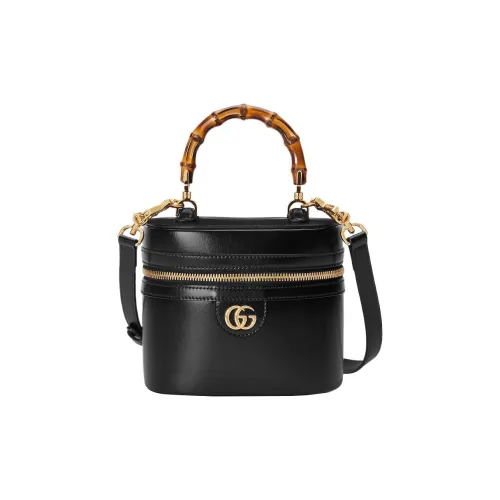 GUCCI Leather Handbag Shoulder Bag Crossbody Bag Mini Women's Black