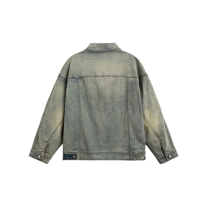 BEEHIVES Denim Jackets Unisex Light Blue-1