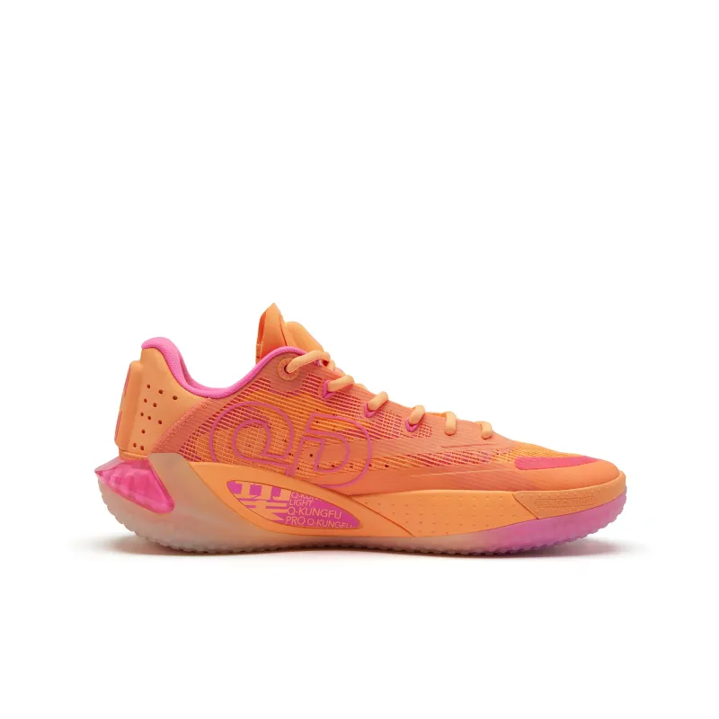 QIAODAN Sharp RISE Solar Storms Cushioning Anti Slip And Wear Resistant Low Top Basketball Shoes Men's Orange Pink-1