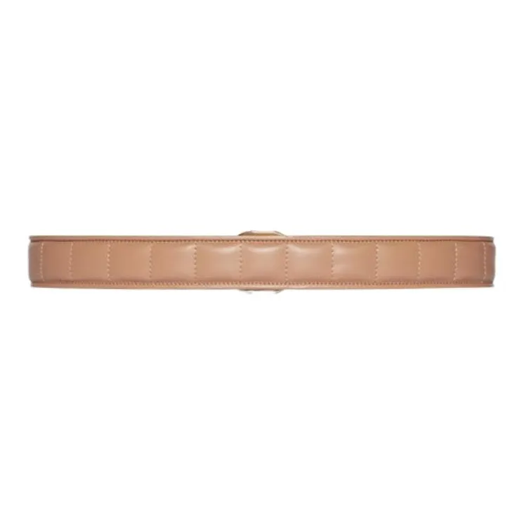 GUCCI Logo With Buckle Smooth Buckle Leather Belts Women's Brown Width 3.6cm-1