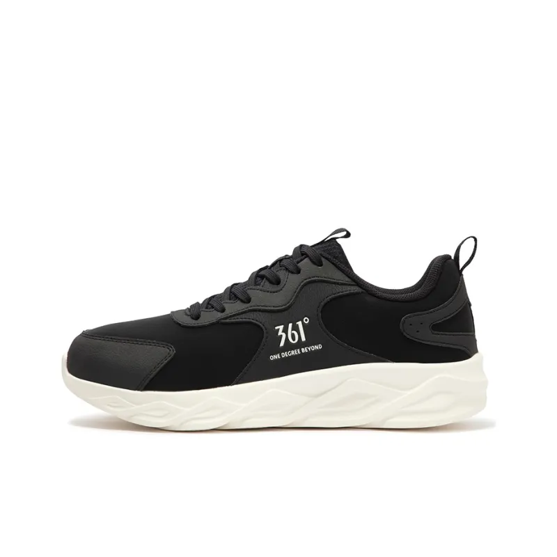 361° Low Top Running Shoes Men's Black White-0