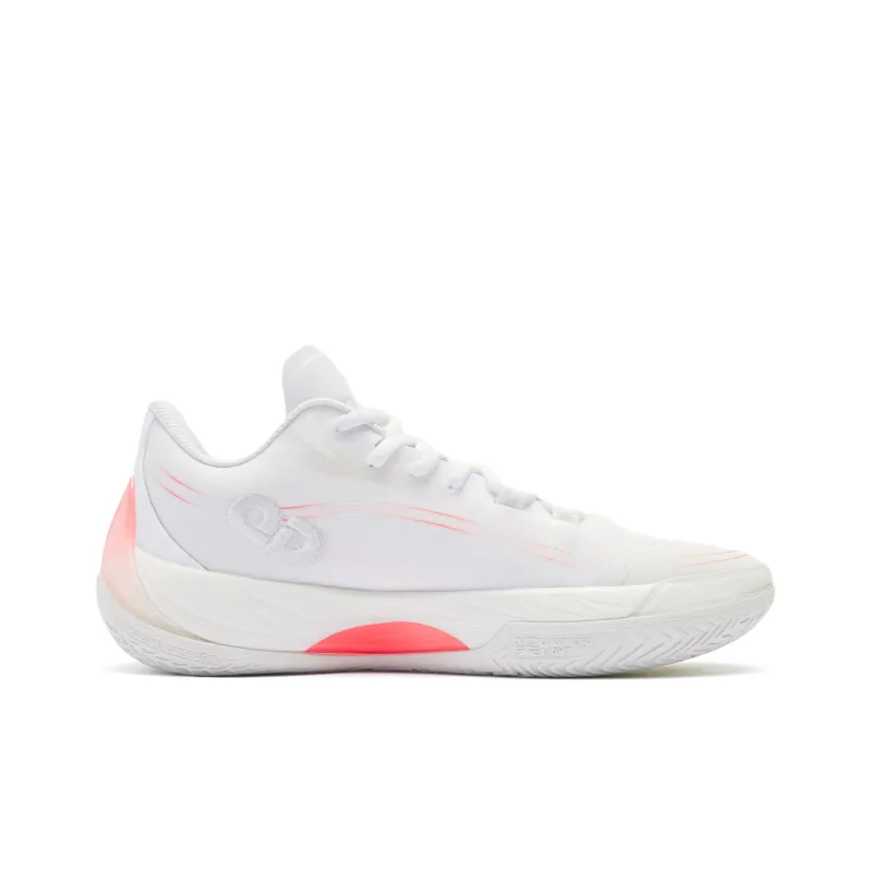 QIAODAN Poisonous Fangs 3.0 Basketball Shoes Men Low Top Jordan White/Virtual Red-1