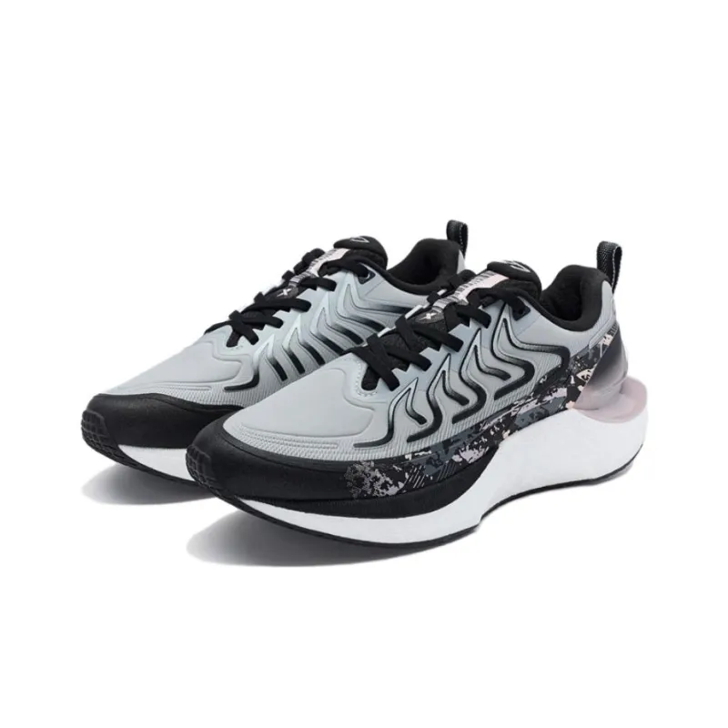 XTEP Wind And Fire 27 Generations Cushioned Slip Resistant Low Top Running Shoes Women's Black-1