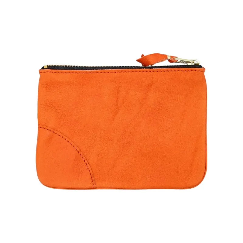 CDG Cow Leather Wallet Regular Unisex Orange-1