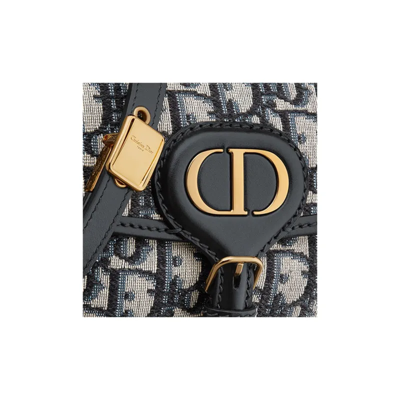 DIOR Bobby Fabric Crescent Bag, Shoulder Bag, Crossbody Bag Regular Women's Blue-6