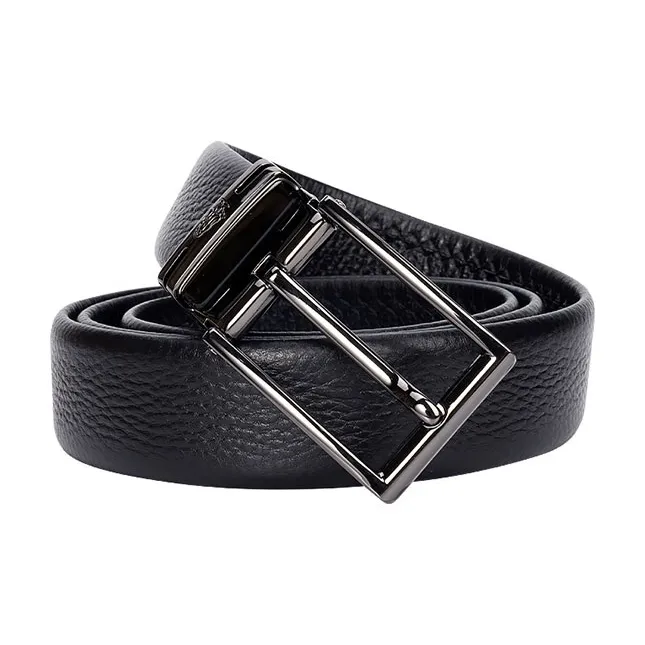 Hush Puppies Pin Buckle, Business Cow Leather Belts Men's 3.4cm-1