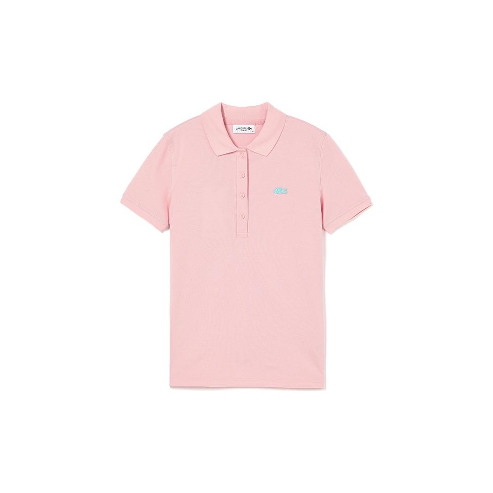 lacoste salmon pink polo POIZON