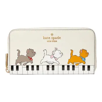 Kate Spade Leather Coin Purse Large Size Women's White