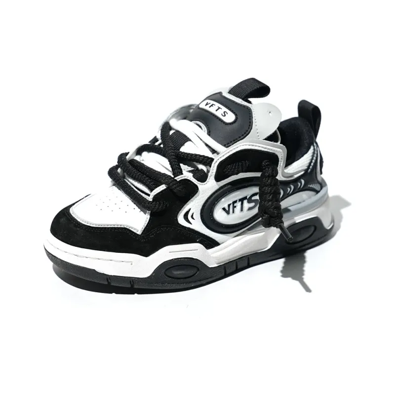 VFTS Fashion Puffy Shoes Coverage Warm Slip-Resistant Cushioning Wear-Resistant Balance Low-Top Skateboard Shoes Unisex-1
