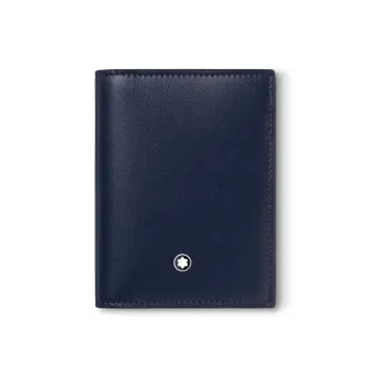 MONTBLANC Meisterstuck Grained Cow Leather Card Holder Men's Ink Blue