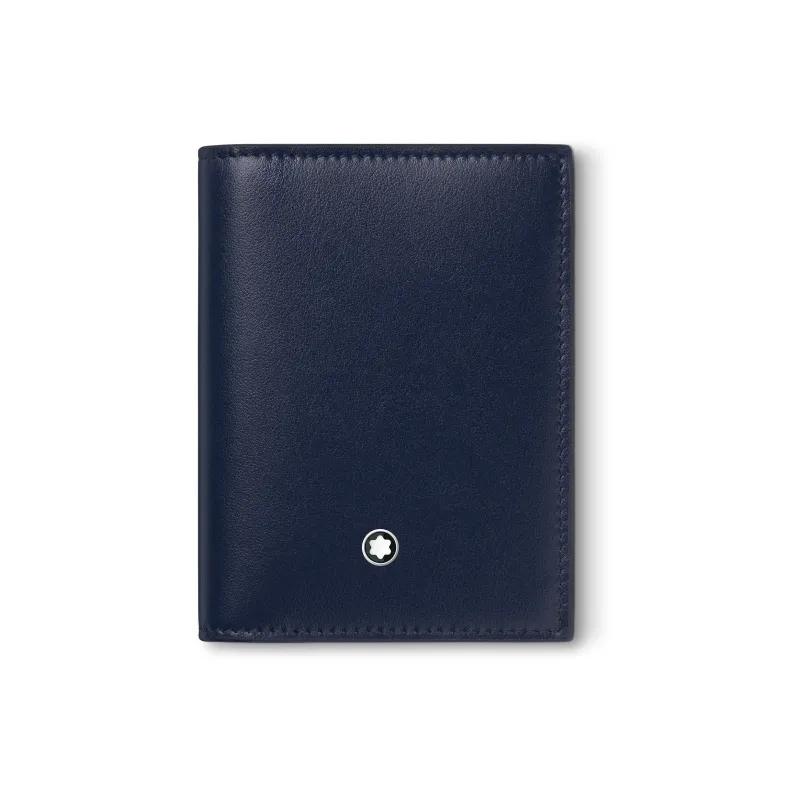 MONTBLANC Meisterstuck Grained Cow Leather Card Holder Men's Ink Blue-0