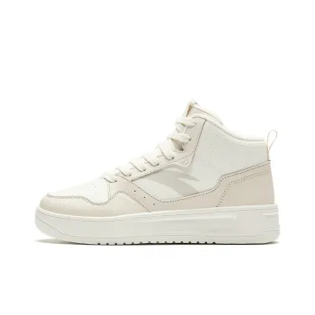 Anta Durable Breathable High Top Skateboard Shoes Women's White